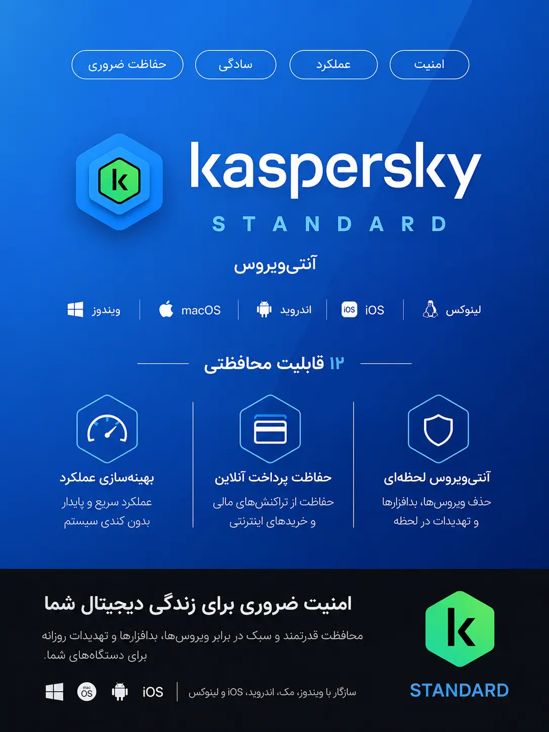 خرید کسپرسکی استاندارد - لایسنس اورجینال با قیمت مناسب